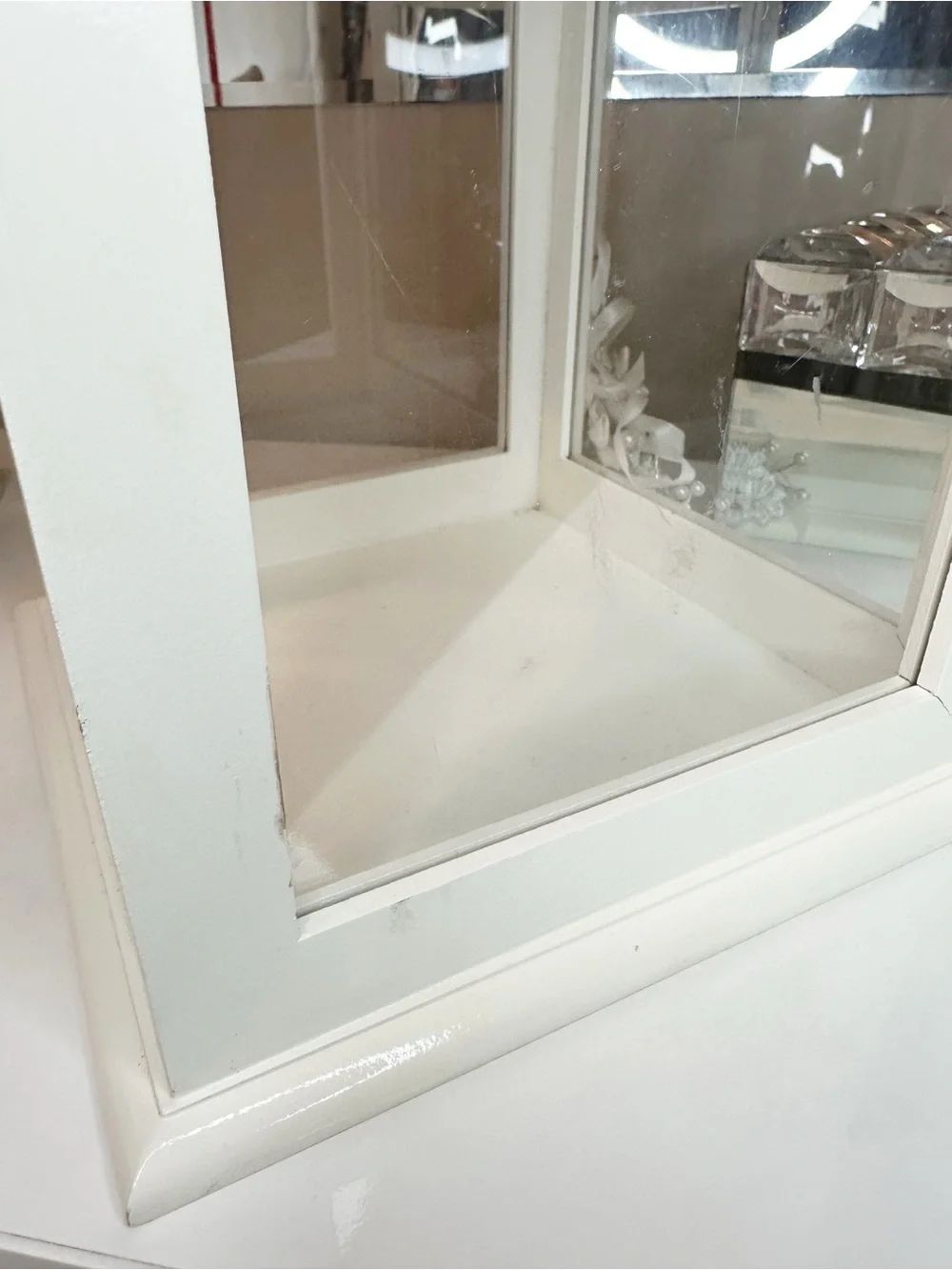 Wedding Card Reception Box- Off White with Ribbon and Pearl Accents